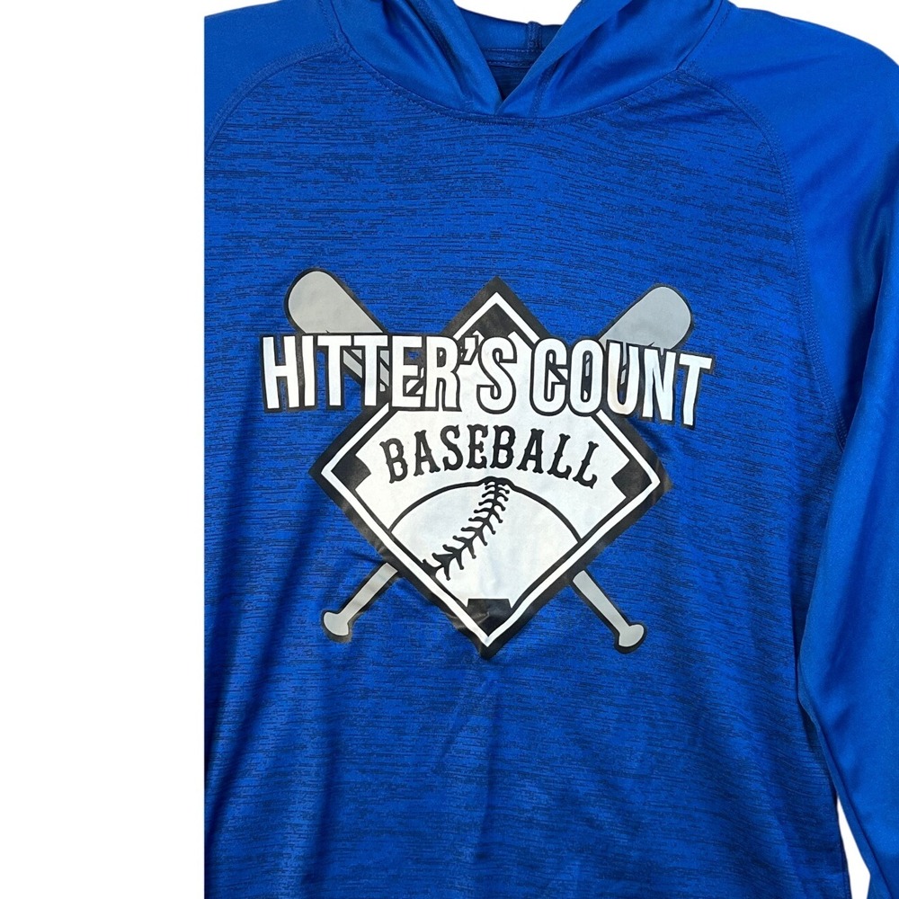 Pennant Sportswear‎ Youth Large Blue Polyester Baseball  Long Sleeve T-Shirt J4
